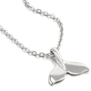 ☀️ Silver Mermaid’s Tail Pendant Necklace
